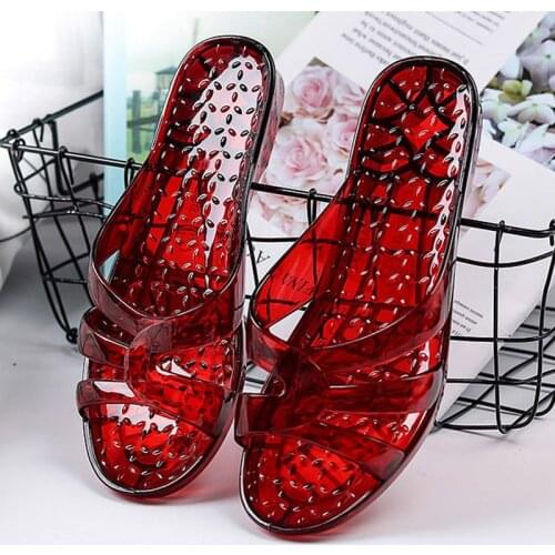 Summer loafers female transparent shoes Shallow Peep Toe jelly shoes women sandals 2020 fashion
