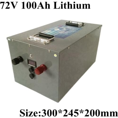 Waterproof 72v 100Ah lithium ion battery li-ion 100A BMS for 7000w bike tricycle Forklift Motocycle AGV Vehicle +10A charger