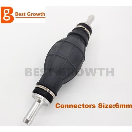 HIGH QUALITY 6mm Hand Primer Bulb Fuel Pump Line Rubber Aluminum Hand For Car Boat Marine Outboard Hand Primer Bulb