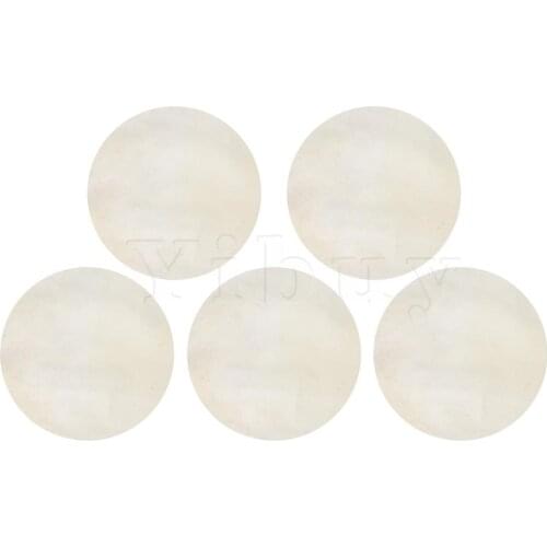 Yibuy 5 x Beige Drum Heads Percussion Replacement Parts for Bongo Shaman Drum
