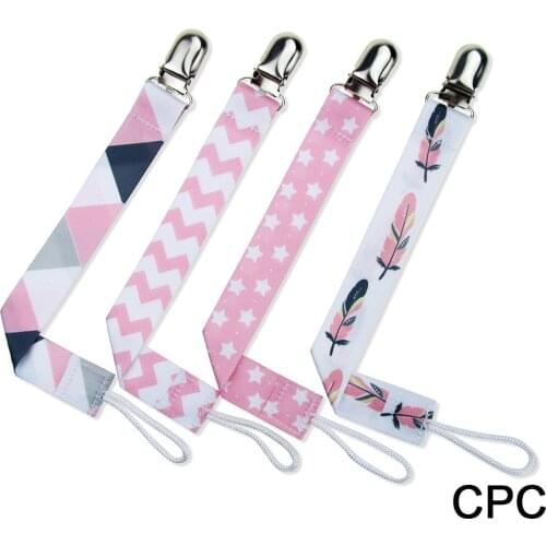 1 Pack Baby Pacifier Clip Chain Ribbon Holder Pacifier 4 Pcs Soother Clips Leash Belt Nipple Holder For Infant Feeding