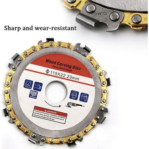 1PC Wood Carving Disc And Chain 4/5 Inches Grinder Carving With 4" Or 4-1/2" Angle Grinders Power Tool Accessoires