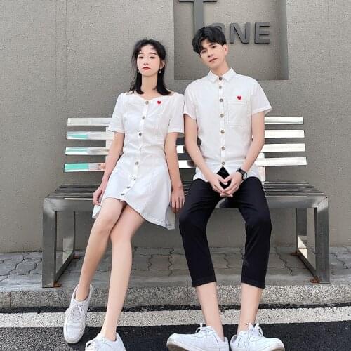 173# couples wear summer dress new realistic shoot 2021 dress mens shirt couples clothing couples clothes