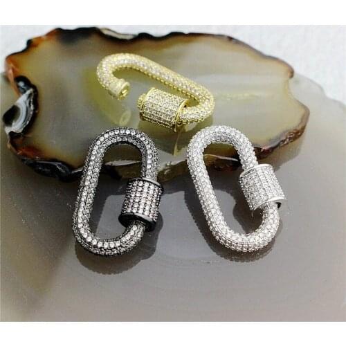 25*15mm 5pcs/lot Good quality cz clasp charm,cubic zirconia micro pave charm clasp,closure bracelet/necklace component
