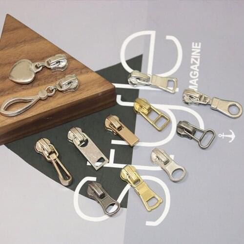 3# 10pcs Fashion Metal Zippers Head Zipper lightning Repair Kits Zipper Pull for Zipper Slider DIY Sewing Craft Sewing Kits Meta