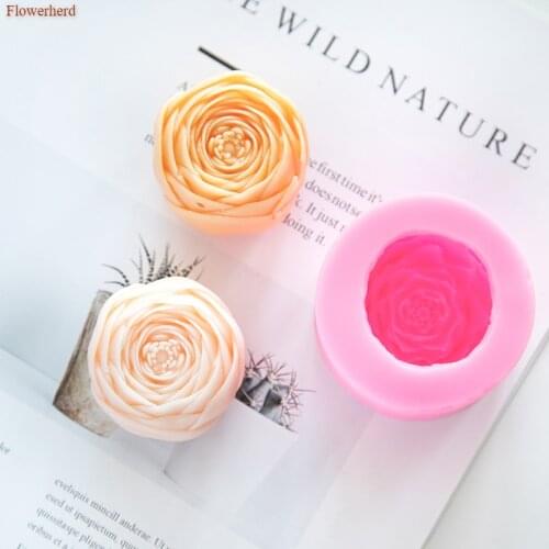 3d Flower Soap Mold Bloom Rose Handmade Soap Silicone Mold DIY Soap Making Tools Cake Decors 3d Rose Soap Mold Soap Stome Mold