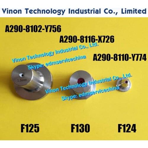 A290-8102-Y756 Jet Nozzle Upper F125 Ø1.5MM, A290-8116-X726 Sub Die Guide Upper F130 Ø1.0MM, A290-8110-Y774 Sub Die Guide Lower