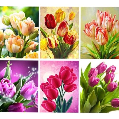 AZQSD 5d Diamond Painting Flower Cross Stitch Diamond Art Home Decor Gift Needlework Full Drill Embroidery Sale Rhinestones