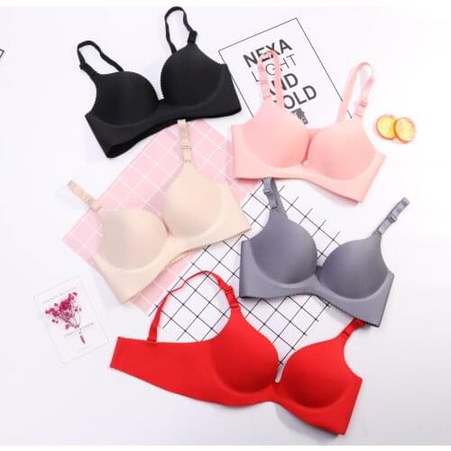 Sexy Deep U Cup Bras For Women Push Up Lingerie Seamless Bra Wire Free Bralette Backless Plunge Intimates Women Underwear Hot