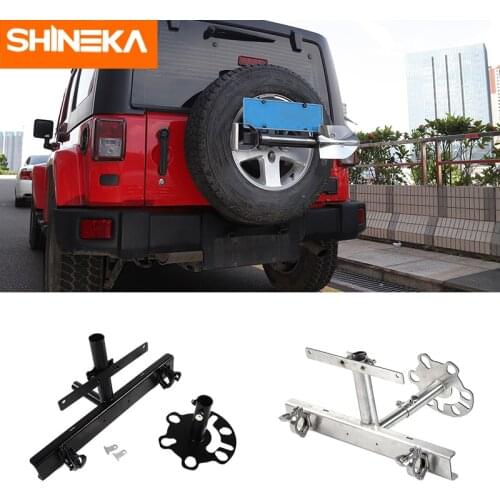 License Plate Holder Spare Tire Carrier Flag Bracket for Jeep Wrangler for Suzuki Jimny Off-road Vehicle Outdoor Tool Holder