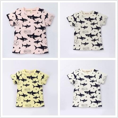 Kids tshirt for girls 2-8years boy clothes summer new arrivalnew arrival 2021 children tshirt Big Kids Print Baby T-shirt