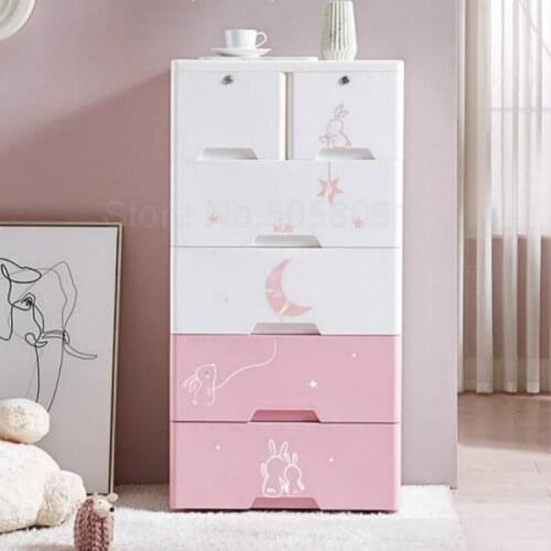 Childrens drawer storage cabinet baby wardrobe plastic storage box multifunctional baby chest of drawers