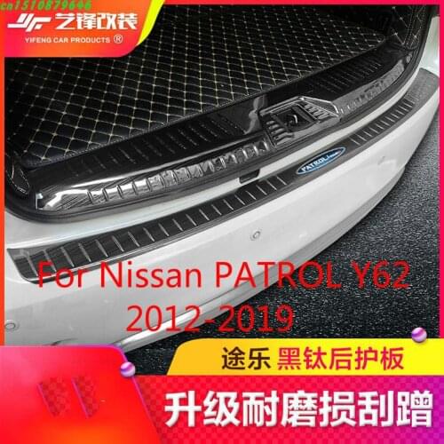 For Nissan PATROL Y62 2012-2019 High quality stainless steel rear windowsill panel,Rear bumper Protector Sill Car Accessories