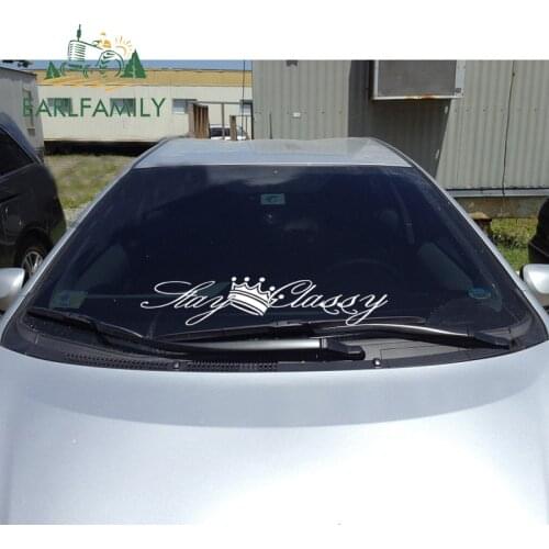 EARLFAMILY 61cm x 15.6cm Stay Classy Car Stickers Decal 2017 Dapper Windshield Banner Car JDM Accessories Sticker