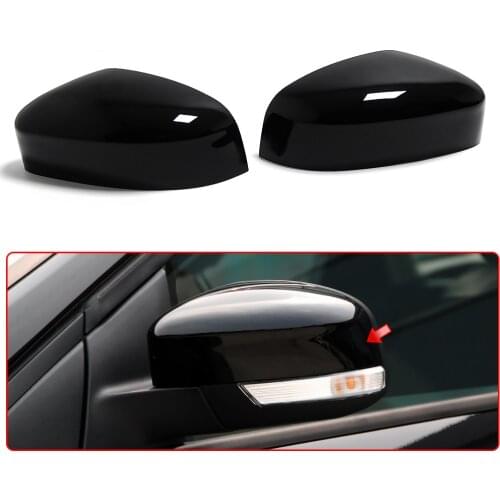 Gloss Black Side Wing Rear View Rearview Mirror Cover Case Caps For Ford Focus 2 MK2 Focus 3 MK3 3.5 2008-2018 For Mondeo MK4