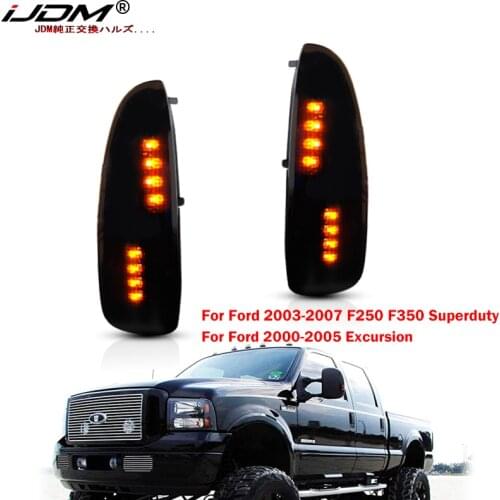 IJDM Amber Side Mirror Marker Lamps For Ford 2003-2007 F250 Superduty and For Ford 2000-2005 Excursion Turn Signal Light 12V