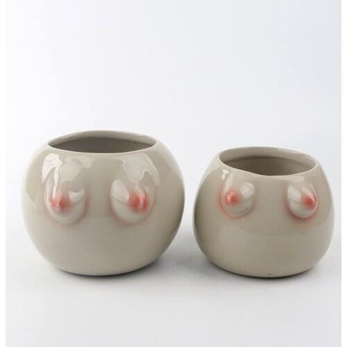 Nordic Creative Ceramics Human Body Art Vase Flower Pot Balcony Succulent Plants Bonsai Pot Crafts Garden Decoration Accessories