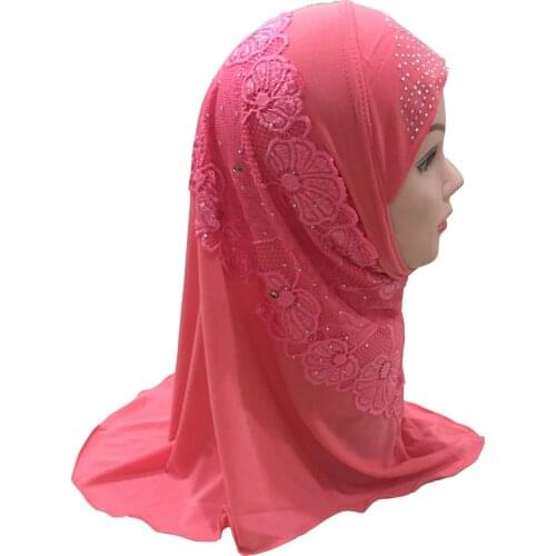 Beautiful Little Girl Muslim HIJAB with Lace Beading Small Girl Hijab