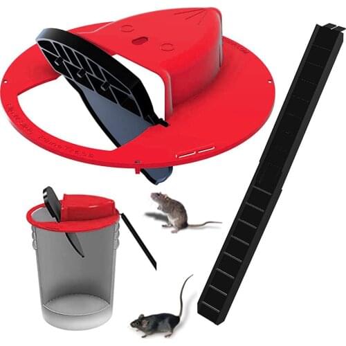 Creativity Mice Trap Slide Bucket Lid Smart Flip Reusable Auto Quick Effective Sanitary Lethal Mouse Trap Home Garden Supplies