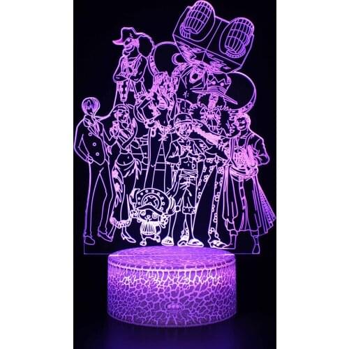 Colorful Touch Remote Control Creative Led Table Lamp Gift Icon Light For Kids Bedside Pirate Wang Lufei Series3DNight LampLED99