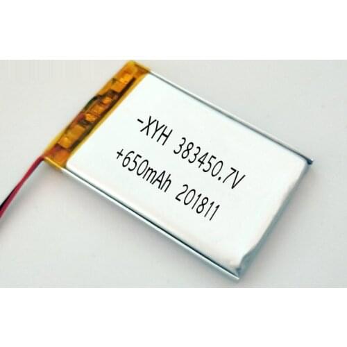 3.7V 700mAh 383450 Rechargeable Li-Po Battery Lithium Polymer Li-Po li ion Battery Lipo cells For MP3 MP4 GPS DVD Electric Toy