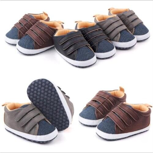 Fashion Autumn Baby Casual Shoes Newborn PU First Walkers Antislip Infants Boys Shoes Sneakers
