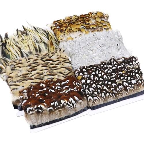 1 Meter Natural Rooster Feathers Trim 5-7 CM Pheasant Fringe Plumes For Diy Carnival Needlework Party Clothes Dress Decor Crafts
