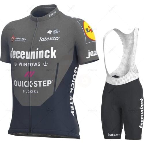 New Quick Step Deceuninck 2021 Team Cycling Jersey Suit Shirts Bike Set MTB Ciclismo Ropa Jacket Bib Shorts Maillot Bicycle Kit
