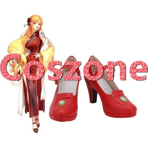 One Piece Nami Red High Heel Cosplay Shoes Boots Halloween Carnival Party Cosplay Costume Accessories
