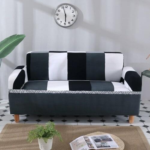 Solid Universal Anti-dirty Black White Armless Couch Sofa Covers For Room Stretch Sofa Bed Covers Elastic Sofa Bed Slipcovers
