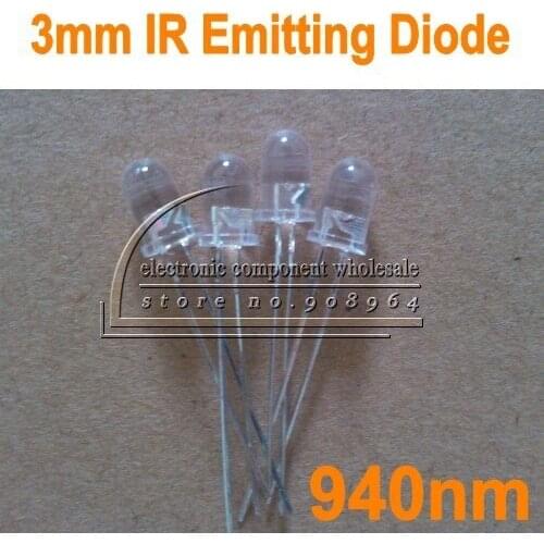 Wholesale 1000pcs/lot 3mm Infrared emitting diode LED 940NM IR emission control Led Diodes