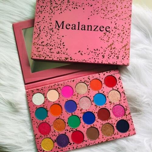 Mealanzee Eye Shadow Palette Colorful Pigment Eyeshadow Palette 24 Color Natural Bold Makeup Matte Shimmer Shadows