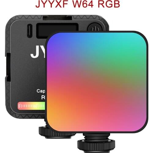 JYYXF W64 RGB Full Color Fill Light LED Video For Video Live soft light 2000mAh Portable Pocket Vlog 2500K-9000K Fill Light