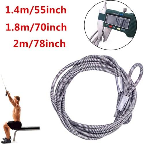 4MM Thickness Heavy Duty Steel Wire Rope Anti-rust for Home Gym Cable Machine Attachment System Accessories Fitness Equipment