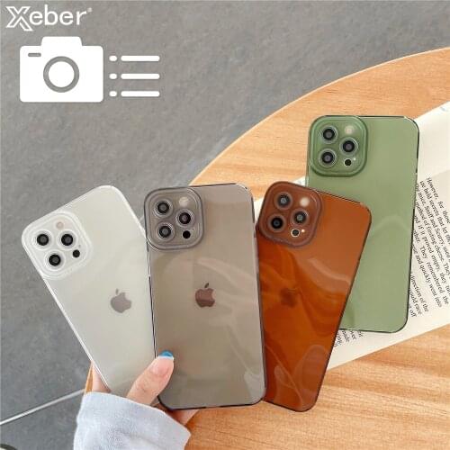 Transparent Full Camera Protection Phone Case For iPhone 11 12 Pro XS Max X XR 7 8 Plus SE 12 Mini Soft Acrylic Clear Back Cover