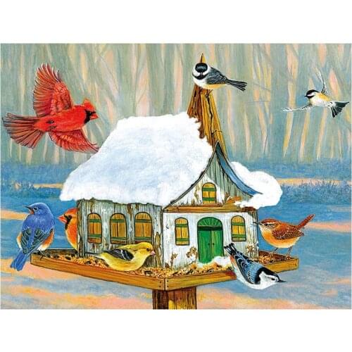Needlework 5D DIY Diamond Embroidery Birds house Diamond painting Cross Stitch full drill square round rhinestones mosaic kits