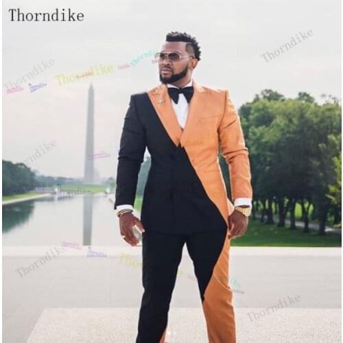 Thorndike Latest Coat Pant Designs Hot Pink Blazer Casual Men Suit Fashion Jacket Custom Suits Skinny Groom Tuxedo 2Pcs