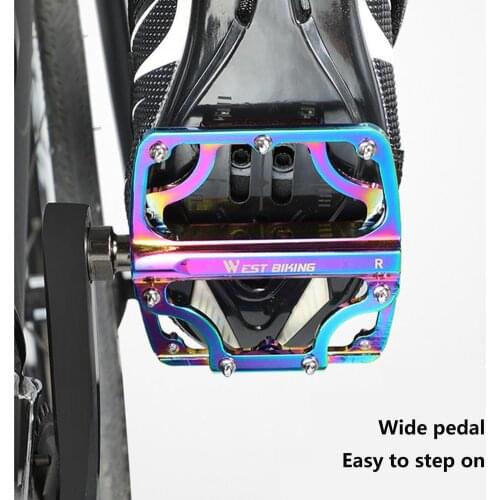 Bike Pedal 3 Bearings Pedal Accessory Bicycle Large Treads Aluminum Alloy MTB Bearings Ultralight Cycling Bike Non-Slip Parts
