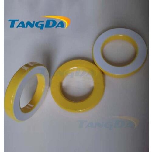 Tangda Iron powder cores T300-26 OD*ID*HT 78*48*13 mm 80nH/N2 75ue Iron dust core Ferrite Toroid Core toroidal yellow white