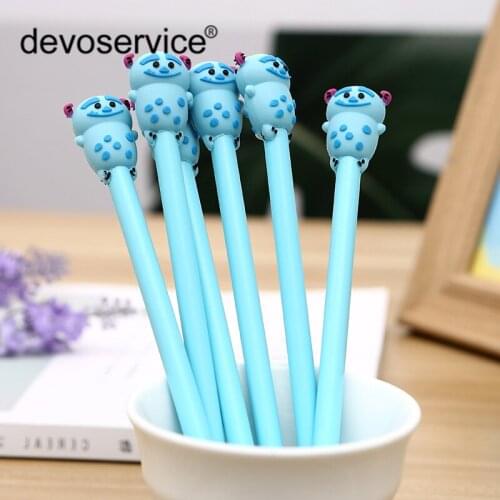 1Pc Cute Cartoon Blue Monster Pen Black Gel Pens Creative Office Neutral Pen Childrens Gift School Stationery Supply Papelaria