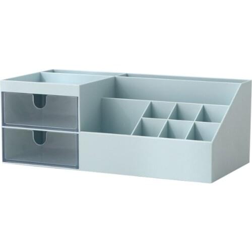 1 Pcs Desktop Storage Box with Compartments Drawer Style Space-saving Case Organizer For Home Bedroom Desktop