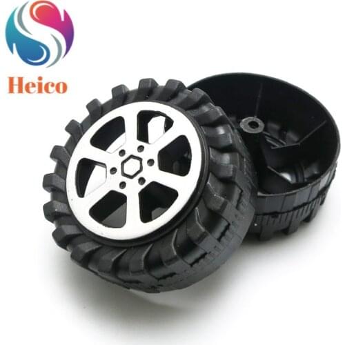 4pcs/lot 42mm Plastic Car Wheel 4WD Smart Robot Drive Car 2mm Steel Axle DIY Toy Accessories for RC Model Toy Kit