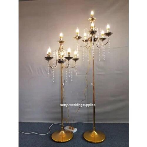 4pcs)wedding engagement occassion flower holder floor standing candelabra lamps senyu2057