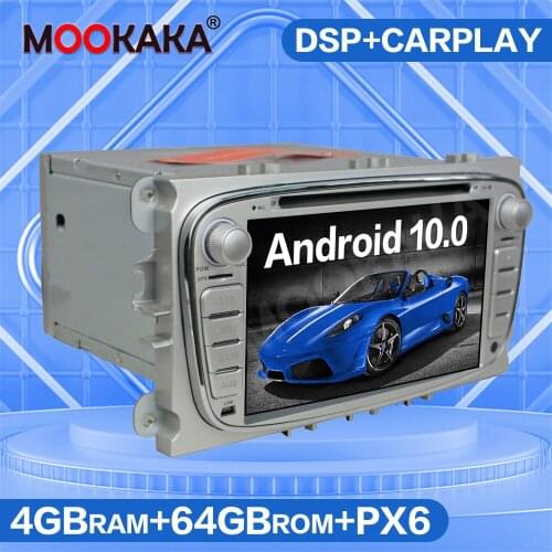 4G SIM LTE Android 10 64GB Car Radio GPS Navigation For FORD Focus S-MAX Mondeo C-MAX Galaxy 2007-2010 Multimedia Player Carplay