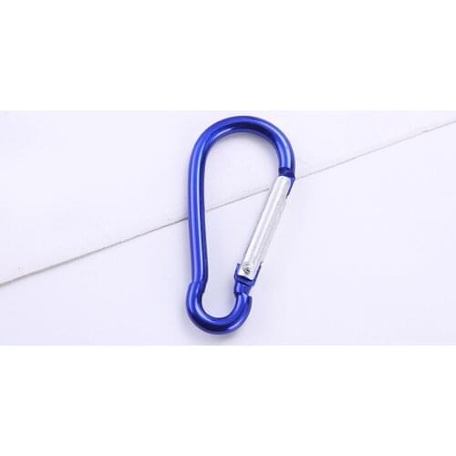 5 PCS Aluminum Carabiner D-Ring Clip Snap Hook Climbing Key Chain Hiking Keyring