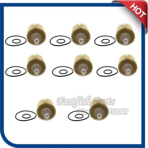 8 PCS Oil Filter For 04152-YZZA1 2007-2017 Lexus RX350 RX450H Scion Venza