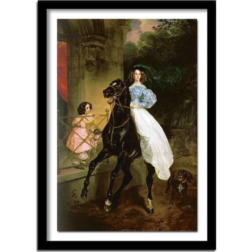 5D Diamond Pattern Diamond Embroidery girl riding horse DIY Needlework Diamond Painting Cross Stitch Full Rhinestone Painting