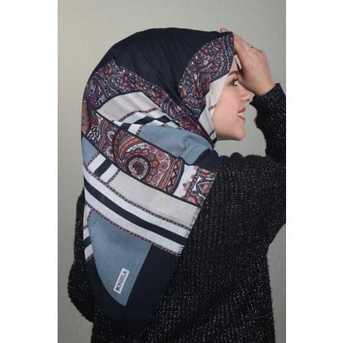 BONJELA PATTERNED COTON SCARF-DESEN-55-RENK-11