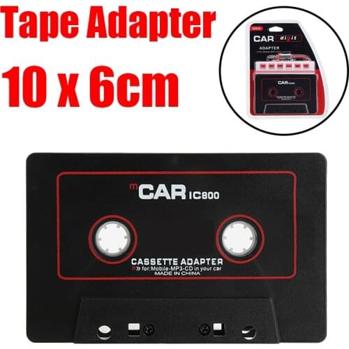Black Car Stereo Audio Cassette Tape Adapter for iPod iPhone MP3 CD Player 3.5mm Jack High Quality Car Cassette Connector Parts