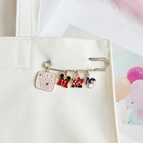 Disney Cute Brooch Metal Mickey Pin Cartoon Minnie Badge Lapel Pin Brooches Jackets Fashion Jewelry Accessories